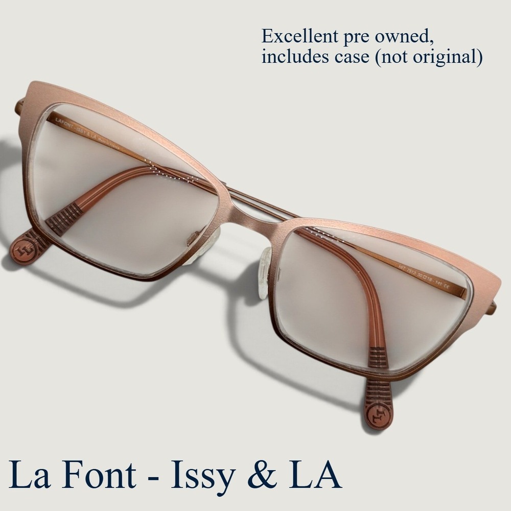 Lafont Issy & La HIT 7513 Rose Gold Copper Cat Eye Frames France 50-18-141